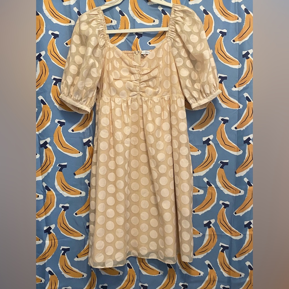 English Factory - Charming Cream Polka Dot Dress
